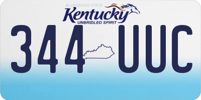 KY license plate 344UUC