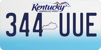 KY license plate 344UUE