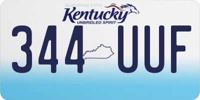 KY license plate 344UUF