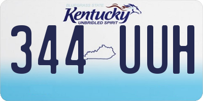 KY license plate 344UUH