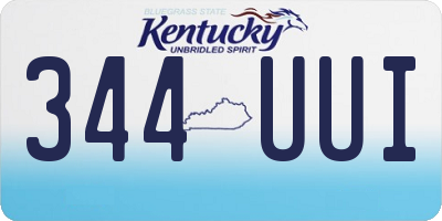KY license plate 344UUI