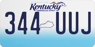 KY license plate 344UUJ