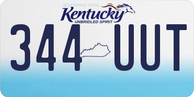 KY license plate 344UUT
