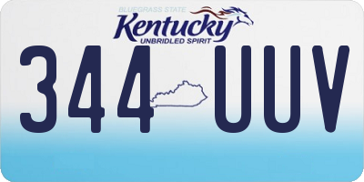 KY license plate 344UUV