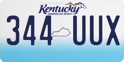 KY license plate 344UUX