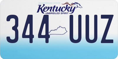 KY license plate 344UUZ