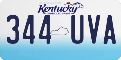 KY license plate 344UVA