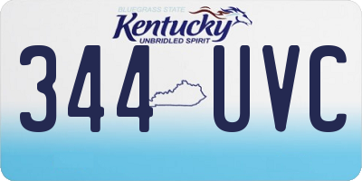 KY license plate 344UVC