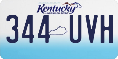 KY license plate 344UVH