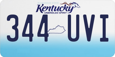 KY license plate 344UVI
