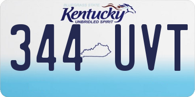 KY license plate 344UVT
