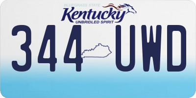KY license plate 344UWD