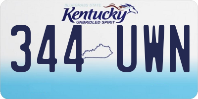 KY license plate 344UWN