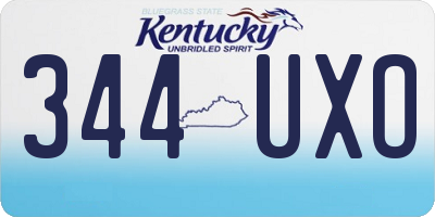 KY license plate 344UXO