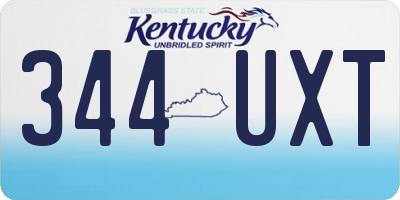 KY license plate 344UXT