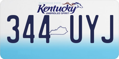 KY license plate 344UYJ
