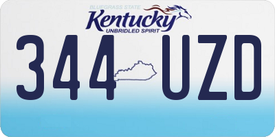 KY license plate 344UZD