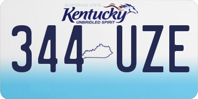 KY license plate 344UZE