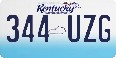KY license plate 344UZG