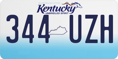 KY license plate 344UZH