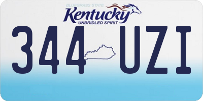 KY license plate 344UZI