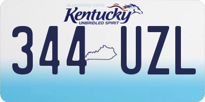KY license plate 344UZL