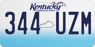KY license plate 344UZM