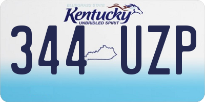 KY license plate 344UZP