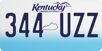 KY license plate 344UZZ