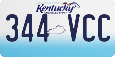 KY license plate 344VCC