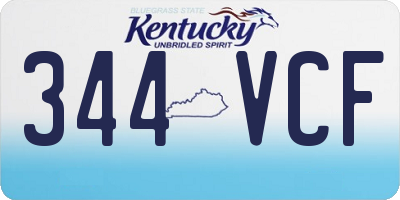 KY license plate 344VCF