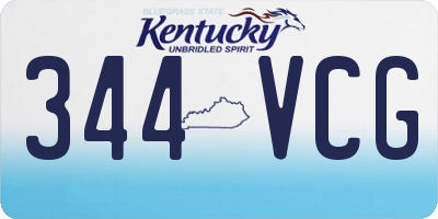 KY license plate 344VCG