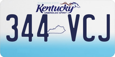 KY license plate 344VCJ