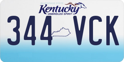 KY license plate 344VCK