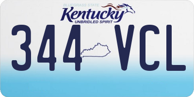 KY license plate 344VCL
