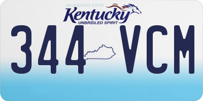 KY license plate 344VCM