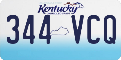 KY license plate 344VCQ
