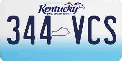 KY license plate 344VCS