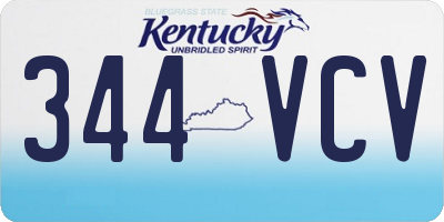 KY license plate 344VCV