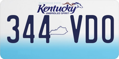 KY license plate 344VDO