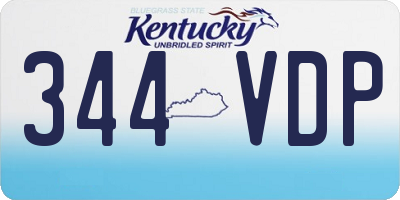 KY license plate 344VDP