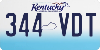 KY license plate 344VDT