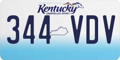 KY license plate 344VDV