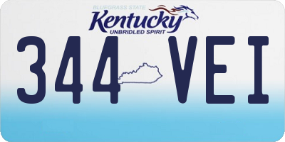 KY license plate 344VEI