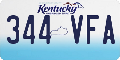 KY license plate 344VFA