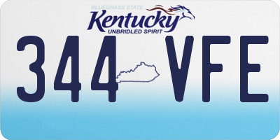 KY license plate 344VFE