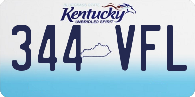 KY license plate 344VFL