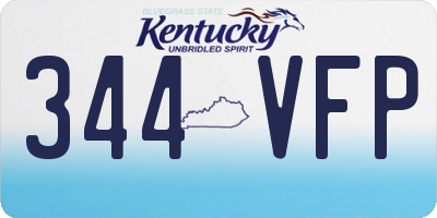 KY license plate 344VFP