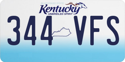 KY license plate 344VFS