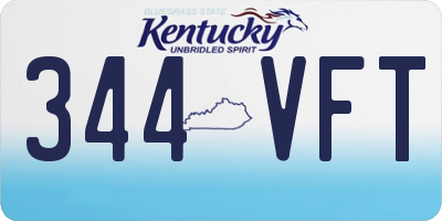 KY license plate 344VFT